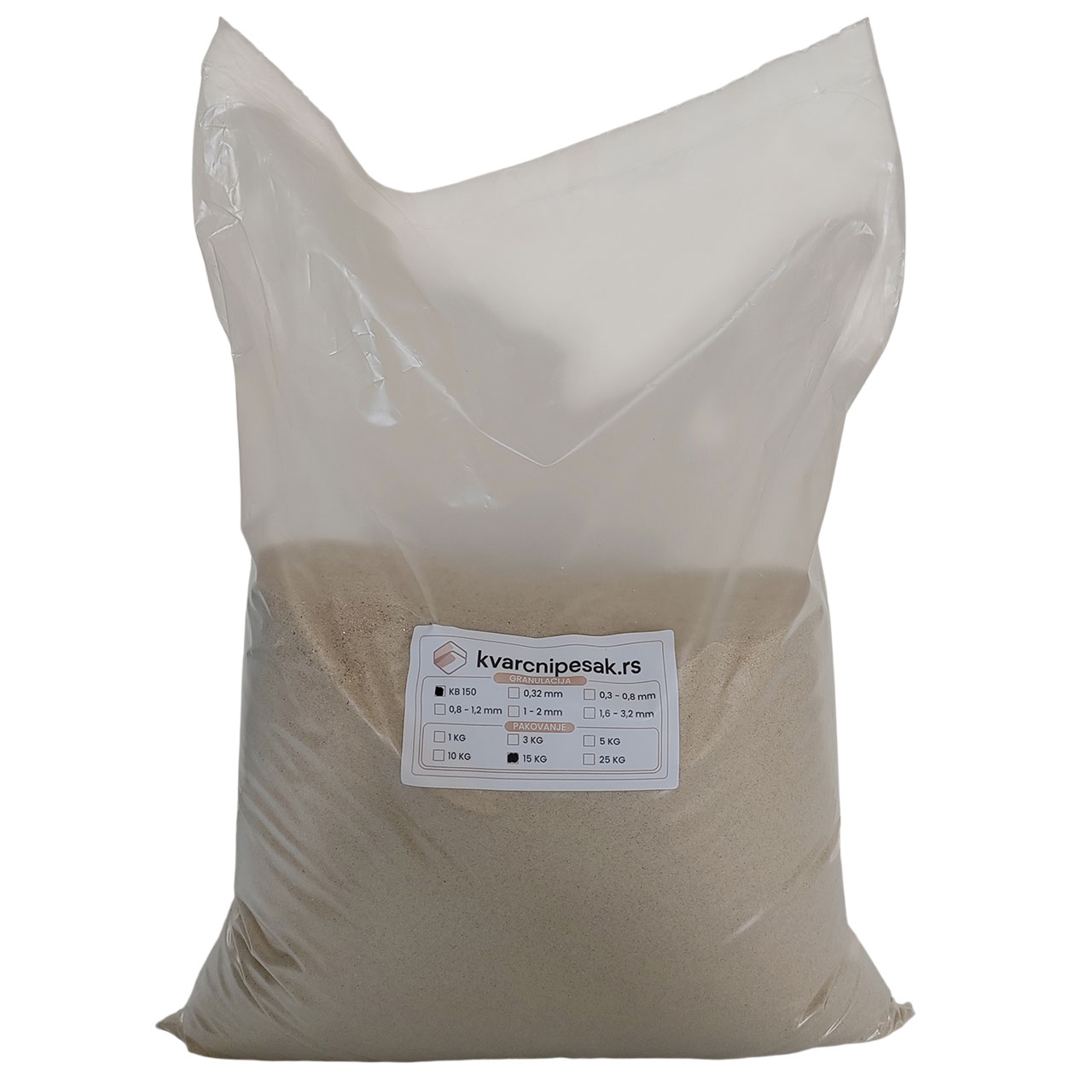 Siv kvarcni pesak za behaton (KB150 - kvarcno brašno) - pakovanje od 15kg