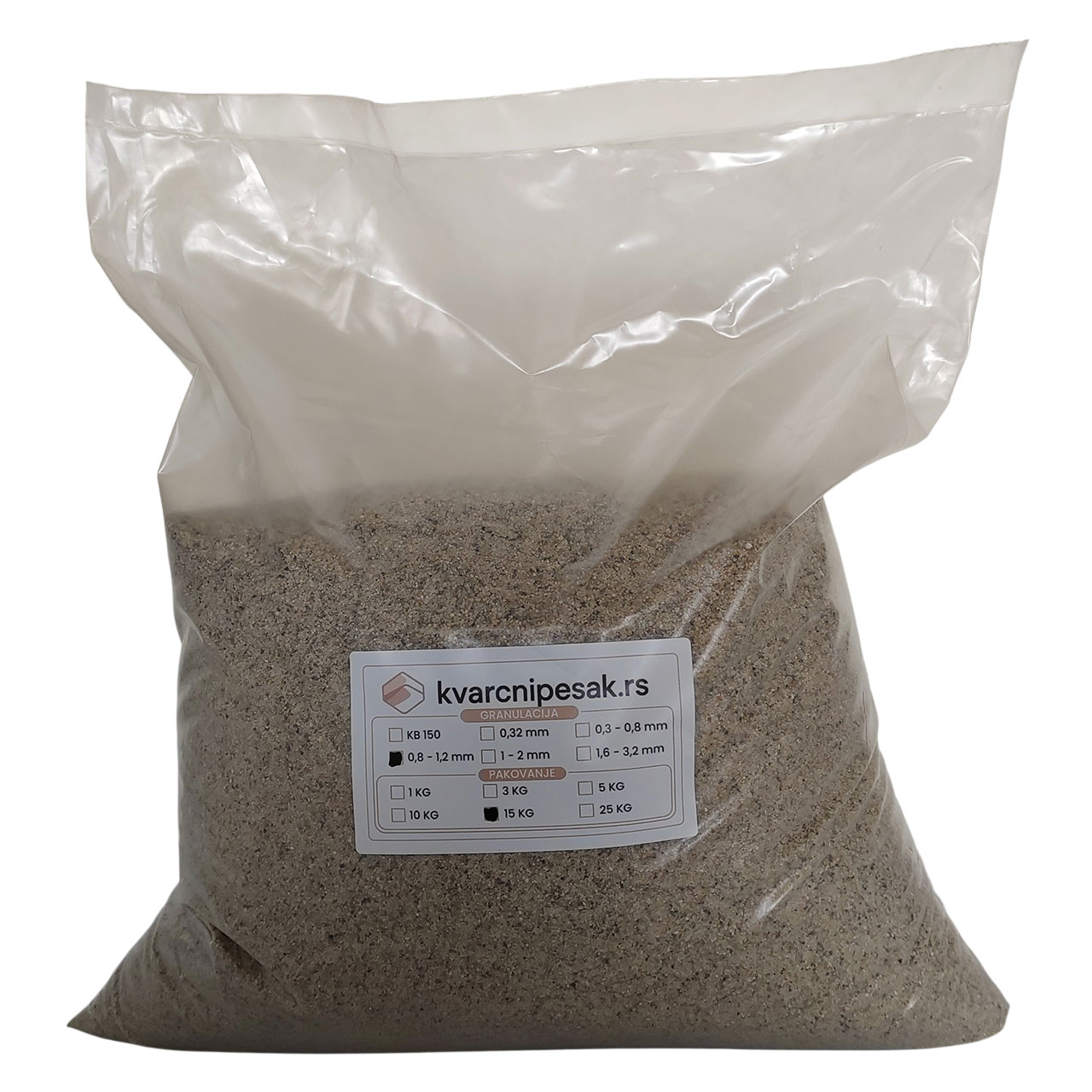Kvarcni pesak za behaton (0.8-1.2 mm) - pakovanje od 15kg