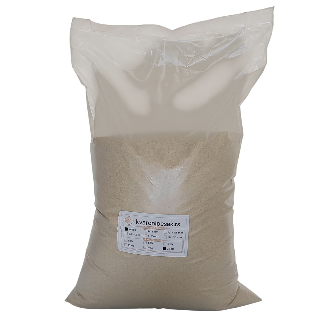 Siv kvarcni pesak za behaton (KB150 - kvarcno brašno) - pakovanje od 25kg